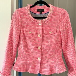 J. Crew Pink Tweed Blazer
